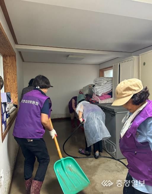 영동군 양산면 주민자치위원회, 수해복구 현장 봉사활동 추진